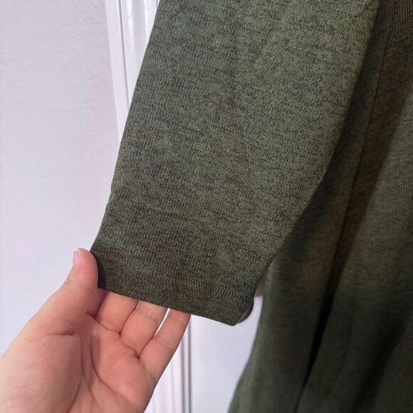 Torrid Super Soft Plush Green At The Knee Hacci Faux Wrap Dress Women’s Size 3X - Picture 8 of 11